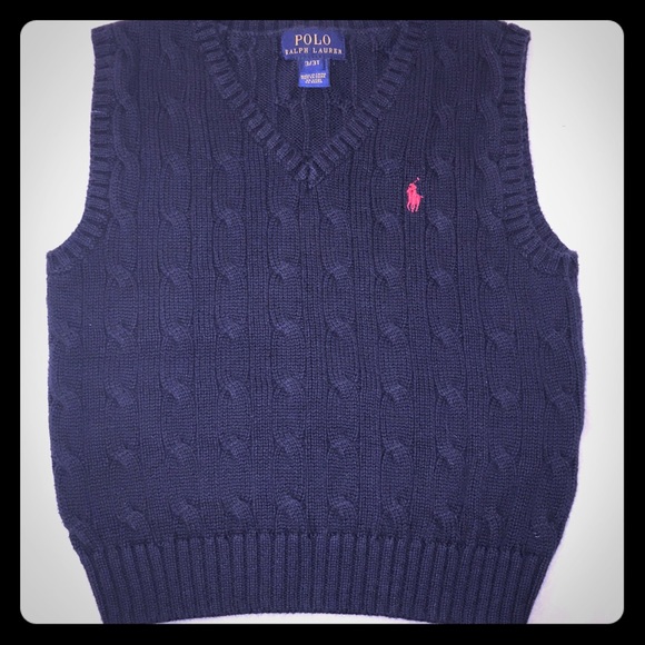 red polo sweater vest